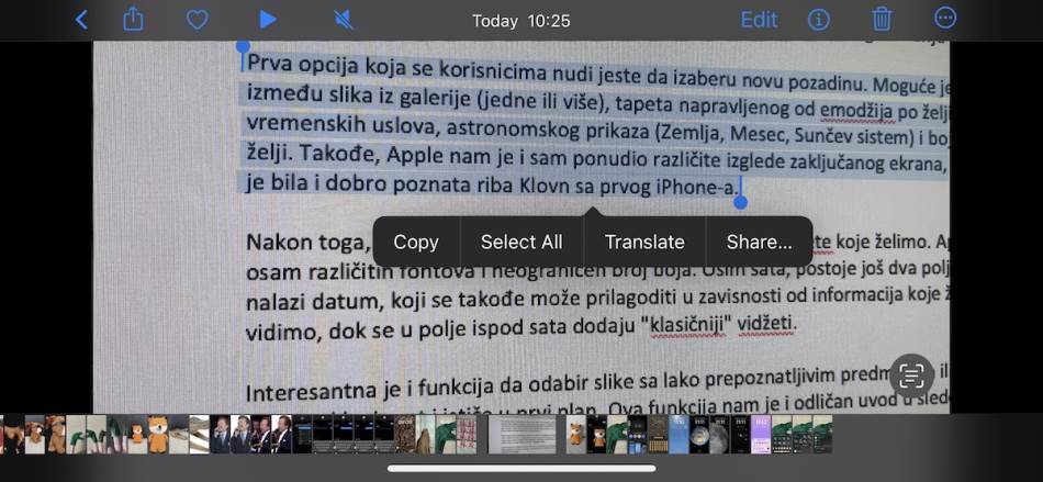 iOS 16 Live Text video