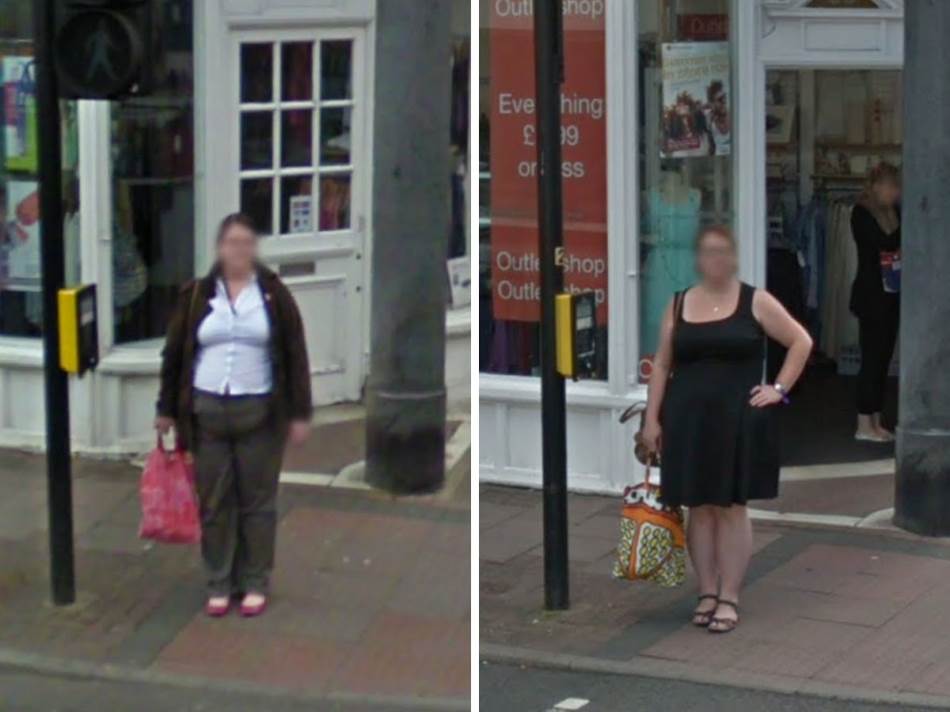 Google Maps slika iste žene na istom mestu 9 godina kasnije