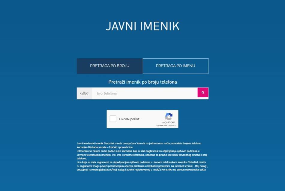 Globaltel imenik