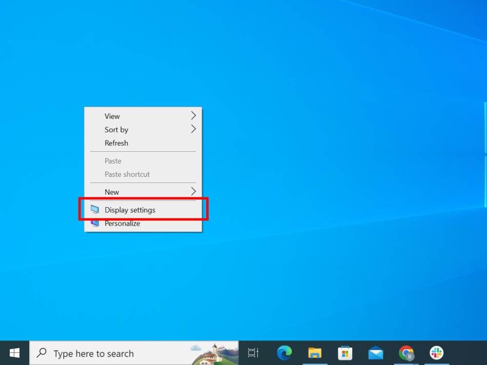 Display settings