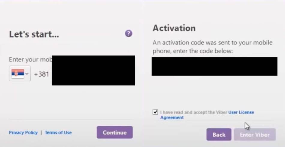 Viber aktivacija