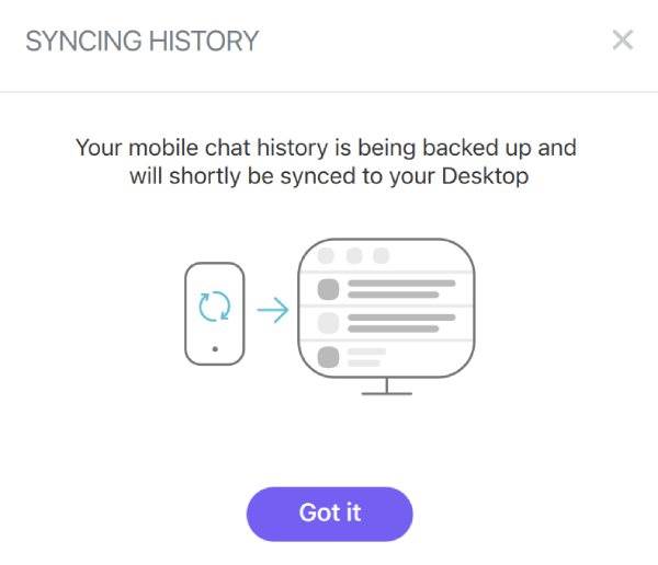 Viber sinhronizacija Desktop