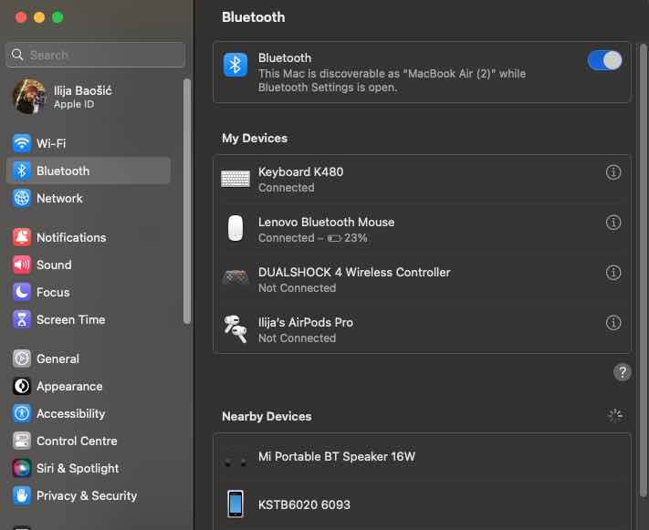 Macbook bluetooth